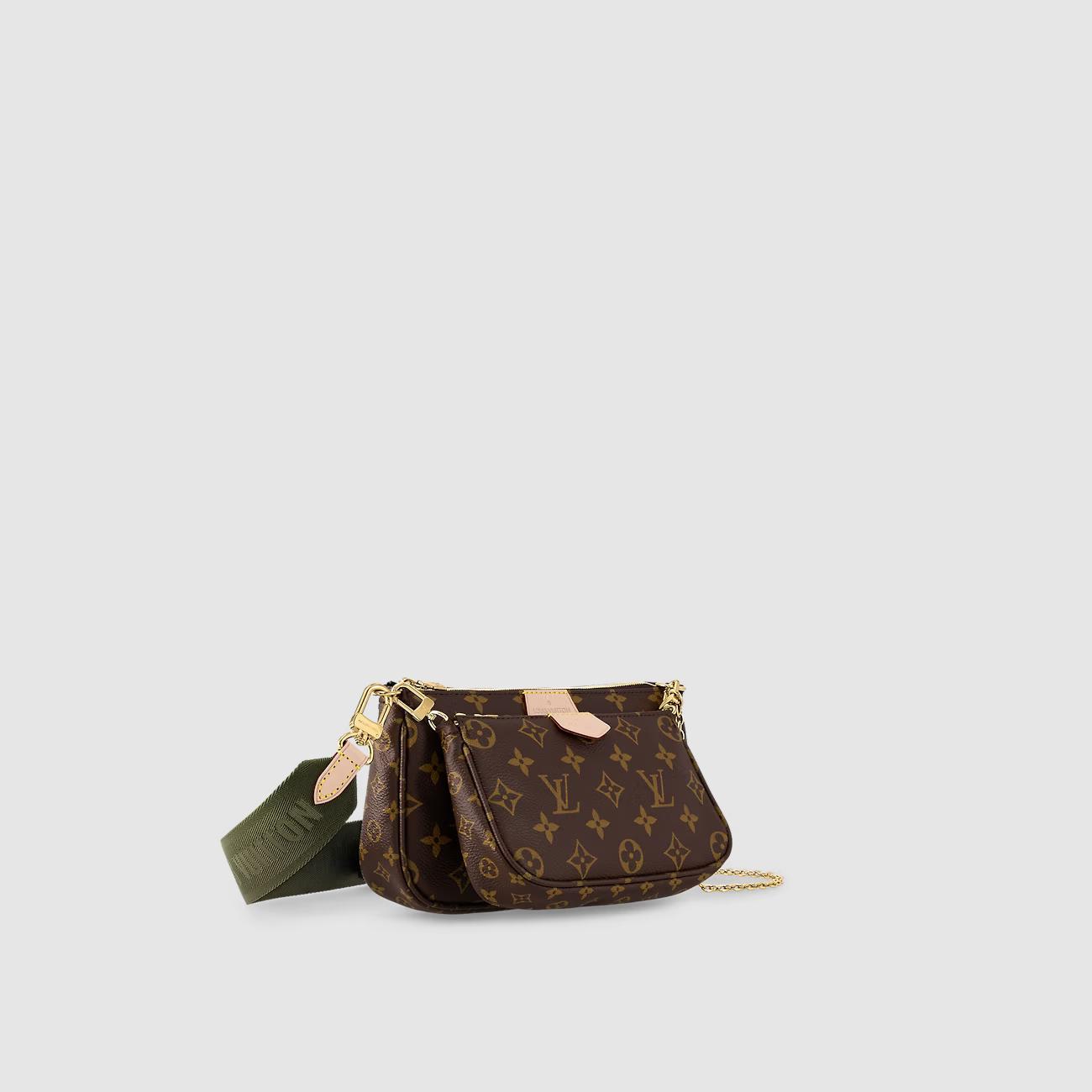 Túi Louis Vuitton Multi Pochette Accessoires Nữ Monogram Xanh Khaki